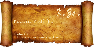 Kocsis Zsóka névjegykártya